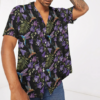 Beautiful Violet Cornflowers And Hummingbirds Custom Hawaii Shirt Pgdhw