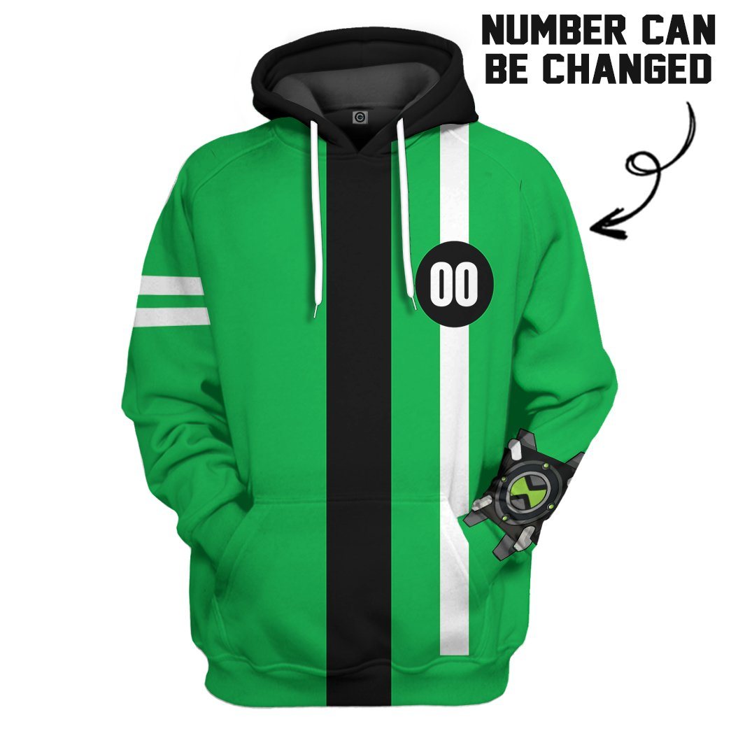 Ben Ten Ultimate Alien Outfit Custom Number Tshirt Hoodie Apparel