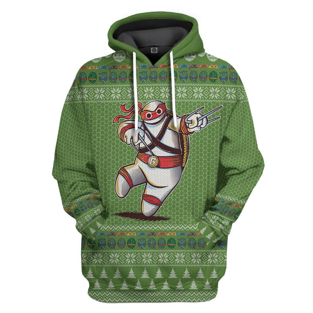 Big Ninja 6 Ugly Christmas Sweater All Over Print T-Shirt Hoodie Fan Gifts Idea