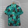 Black Cat Tropical Hawaii Shirt Ofwc8