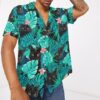 Black Cat Tropical Hawaii Shirt Wnpou