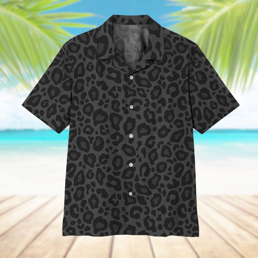 Black Leopard Custom Hawaiian Shirts For Men And Women