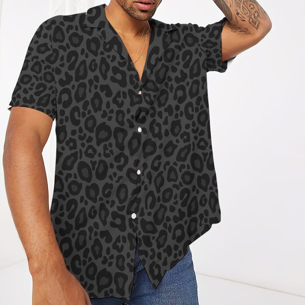 Black Leopard Custom Hawaiian Shirts For Men And Women