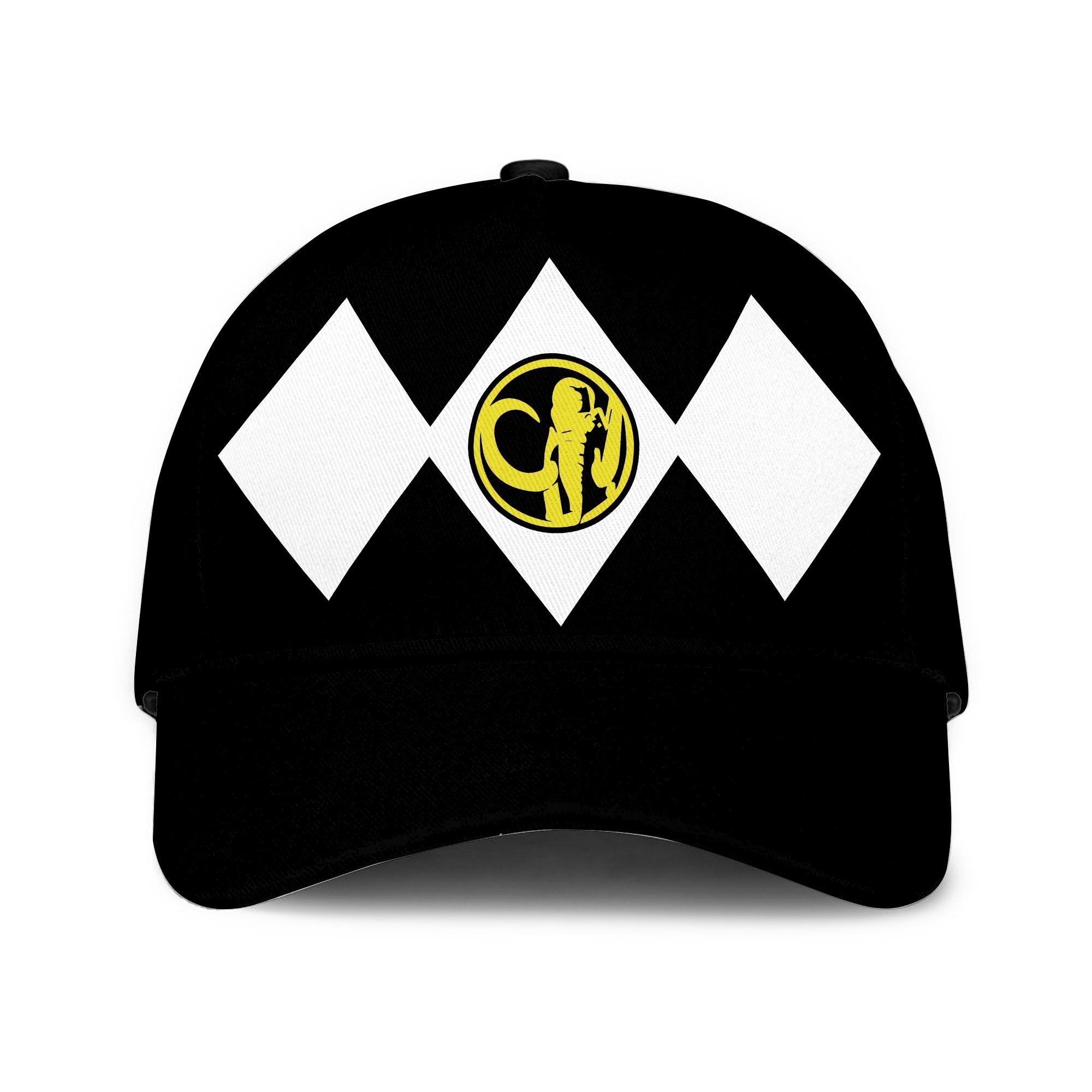 Black Mighty Morphin Power Rangers Custom Name Cap