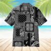 Black Multiple Paisley Bandanas Hawaii Shirt Yls4H