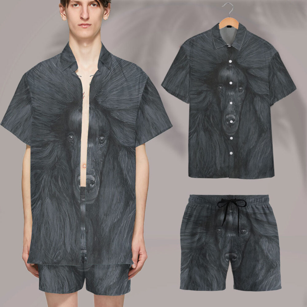 Black Poodle Custom Short Sleeves Shirt