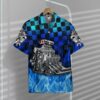 Blue Fire Hot Rod Hawaii Shirt Xexl7