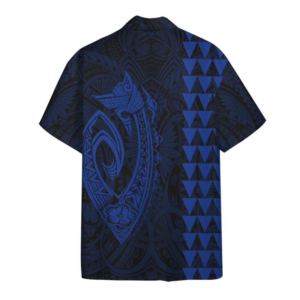 Blue Fish Hook Hawaii Shirt