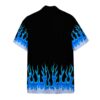 Blue Hot Rod Flames Custom Short Sleeve Shirt Kldog