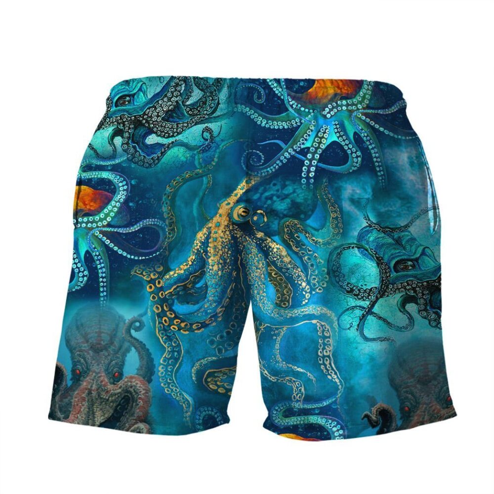 Blue Ocean Octopus Hawaii Shirt