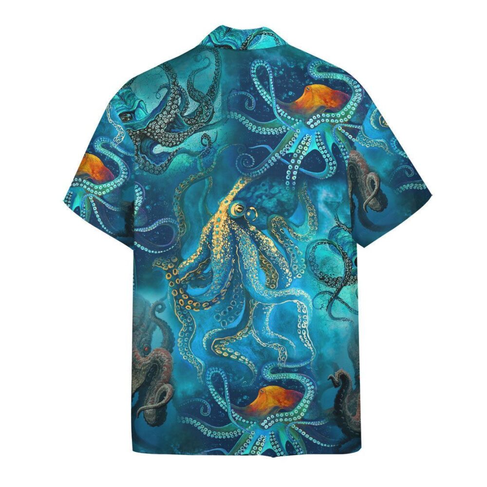 Blue Ocean Octopus Hawaii Shirt