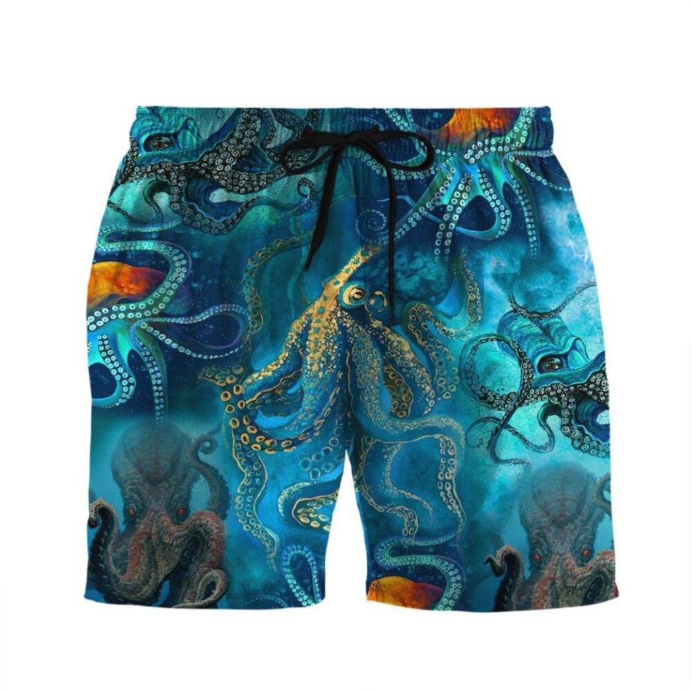 Blue Ocean Octopus Hawaii Shirt