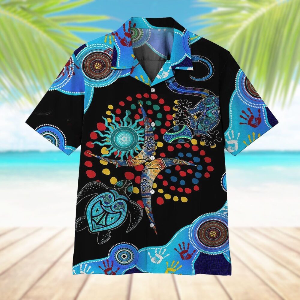 Blue Turtle Lizard Hawaii Shirt