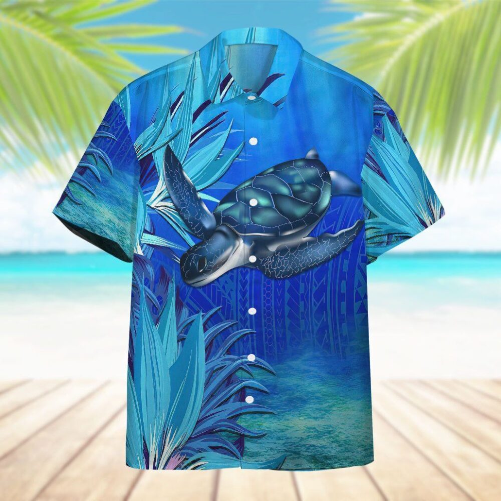 Blue Turtle Paradise Hawaii Shirt