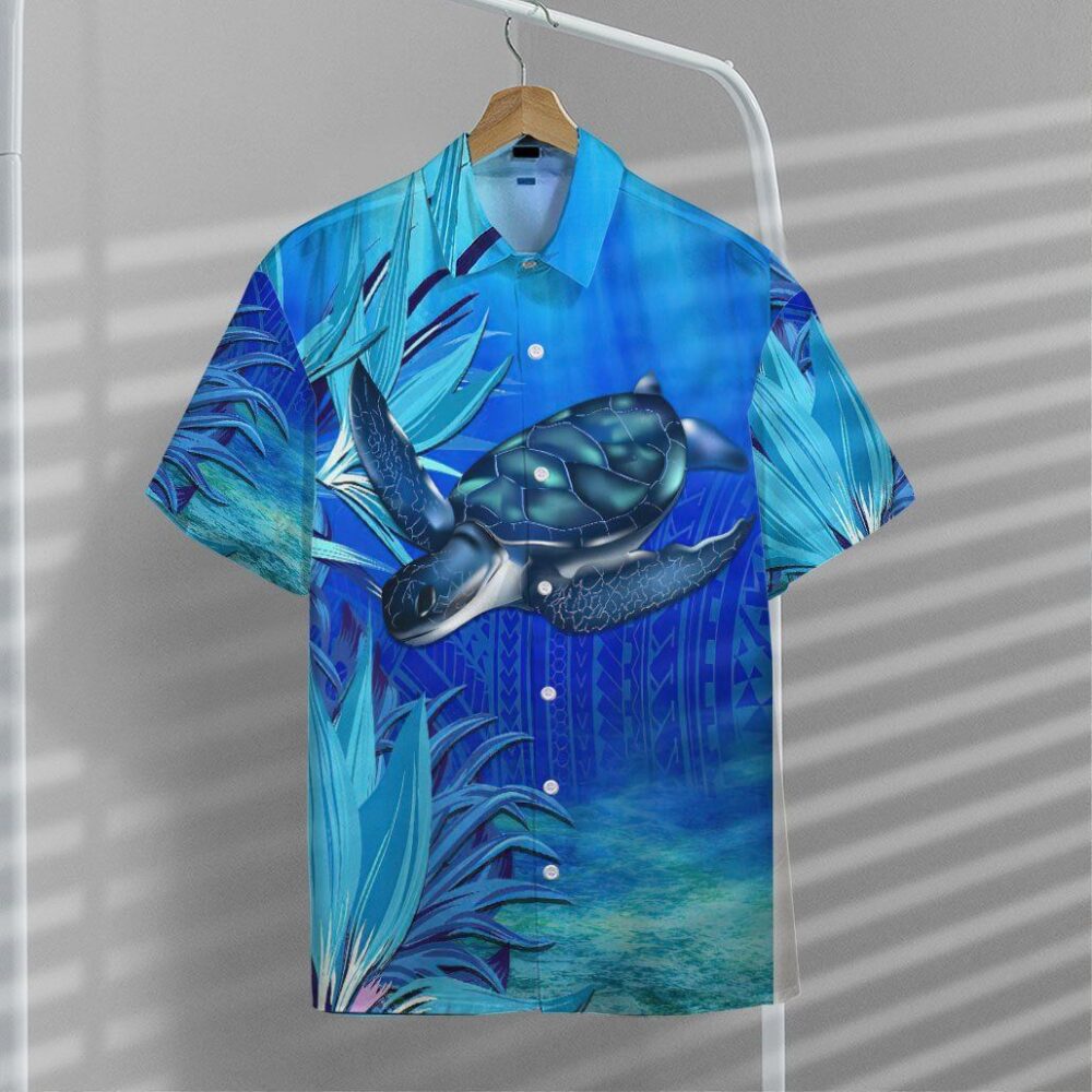 Blue Turtle Paradise Hawaii Shirt