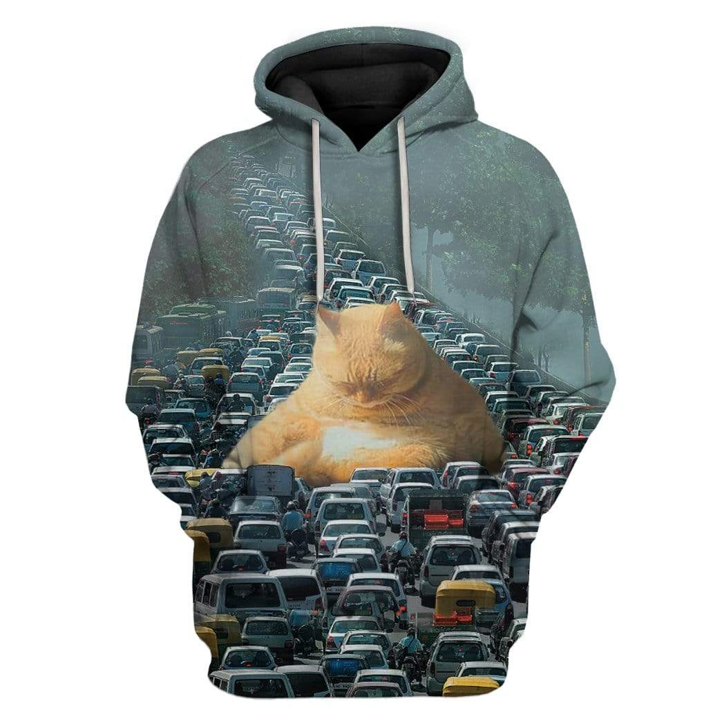 Blursed Roadblock Cat Custom T-Shirts Hoodies Apparel