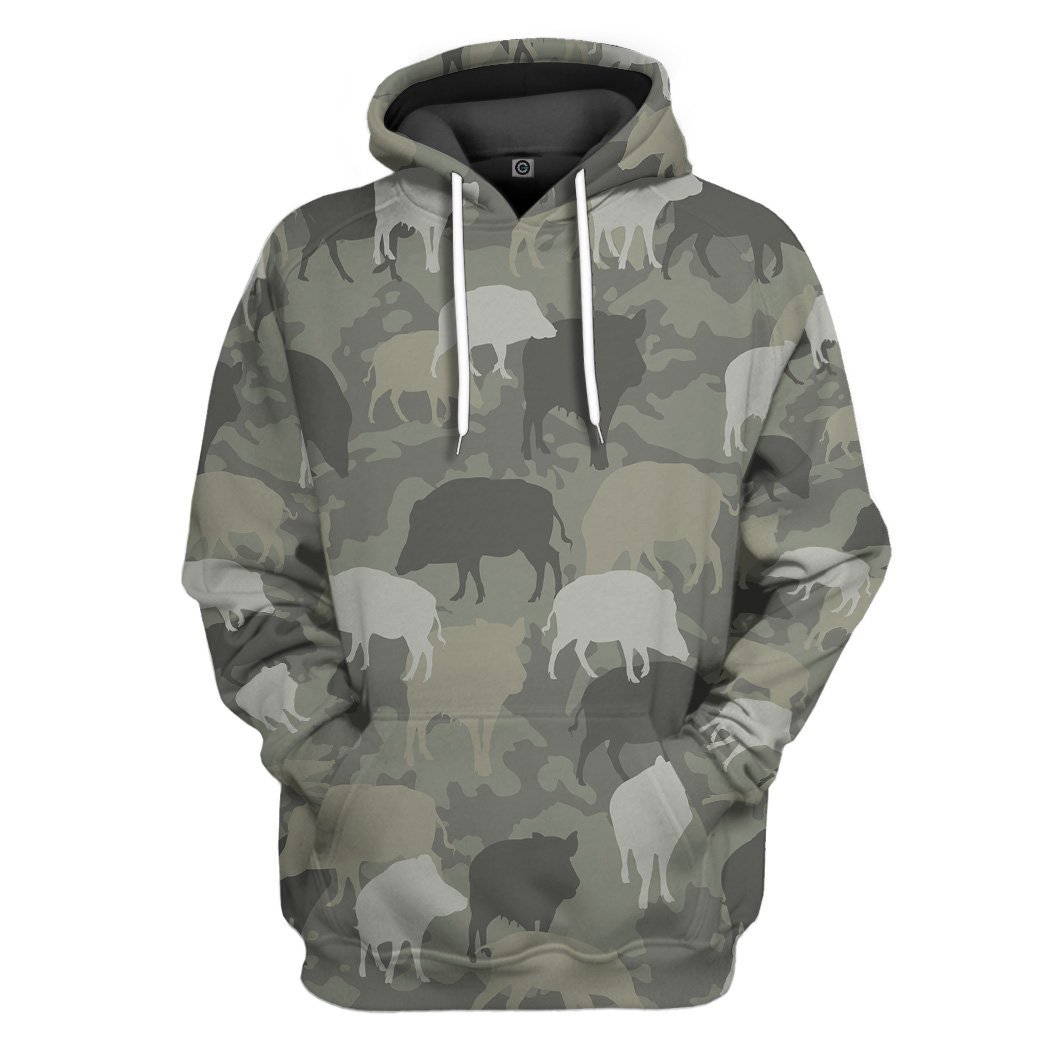 Boar Camo All Over Print T-Shirt Hoodie Fan Gifts Idea