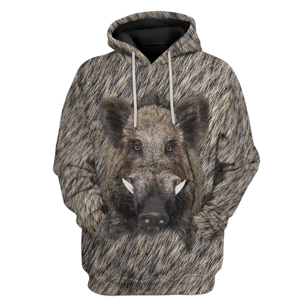 Boar Hunter Front And Back All Over Print T-Shirt Hoodie Fan Gifts Idea