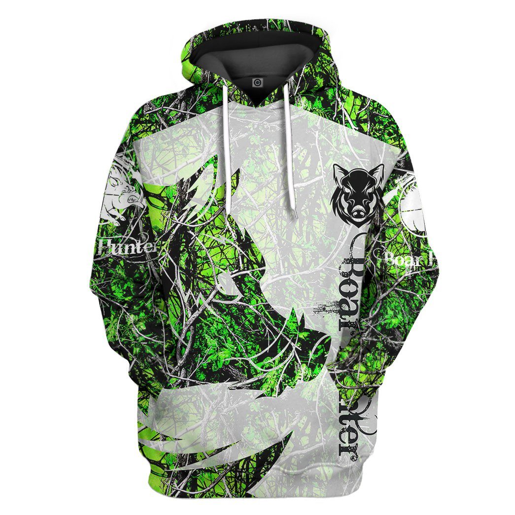 Boar Hunter Green All Over Print T-Shirt Hoodie Fan Gifts Idea