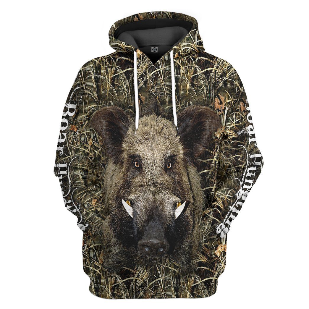 Boar Hunting All Over Print T-Shirt Hoodie Fan Gifts Idea