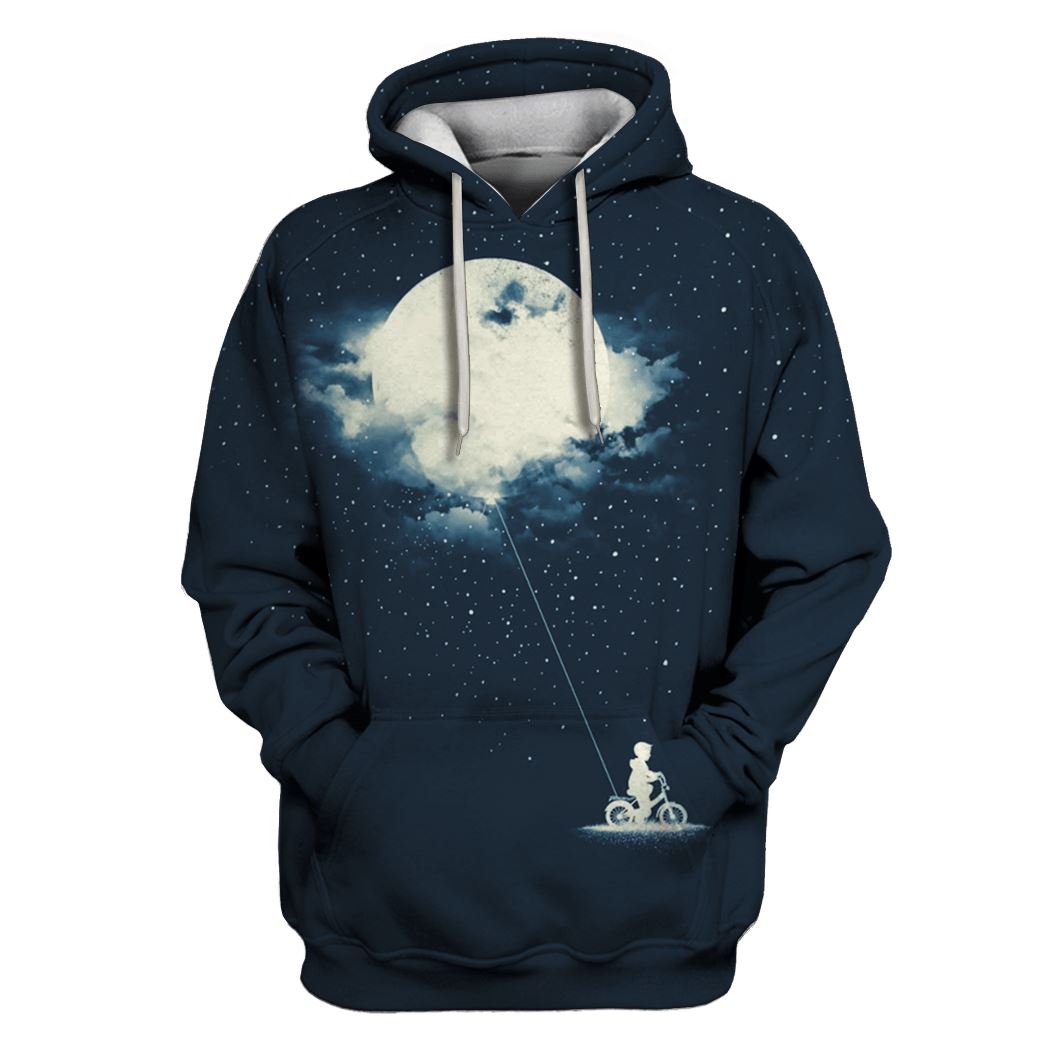 Boy Stealing The Moon Custom T-Shirt Hoodie Apparel