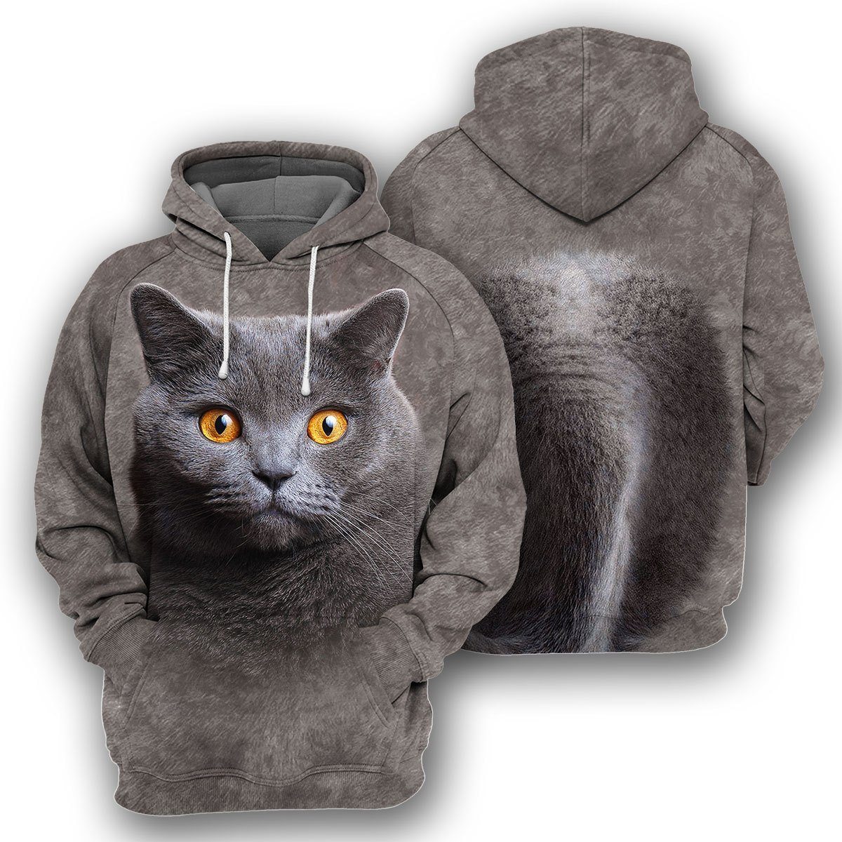 British Shorthair Cat Unique All Over Print T-Shirt Hoodie Gift Ideas