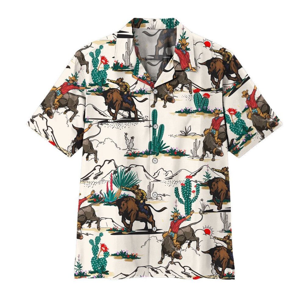 Bull Riding Hawaii Shirt