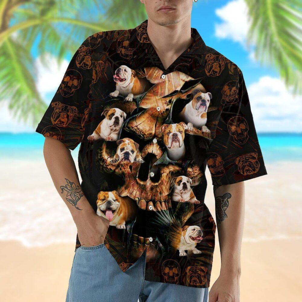 Bulldog Skull Hawaii Shirt