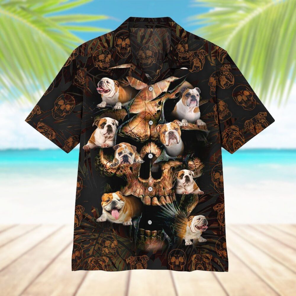 Bulldog Skull Hawaii Shirt