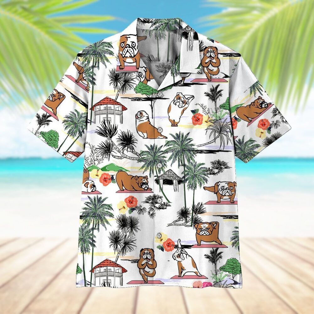 Bulldog Yoga Custom Hawaiian Shirts For Men And Women