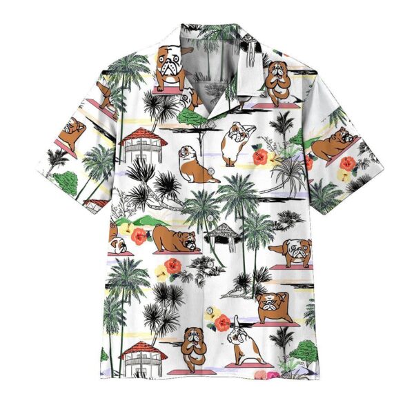 Bulldog Yoga Custom Hawaiian Shirts For Men And Women