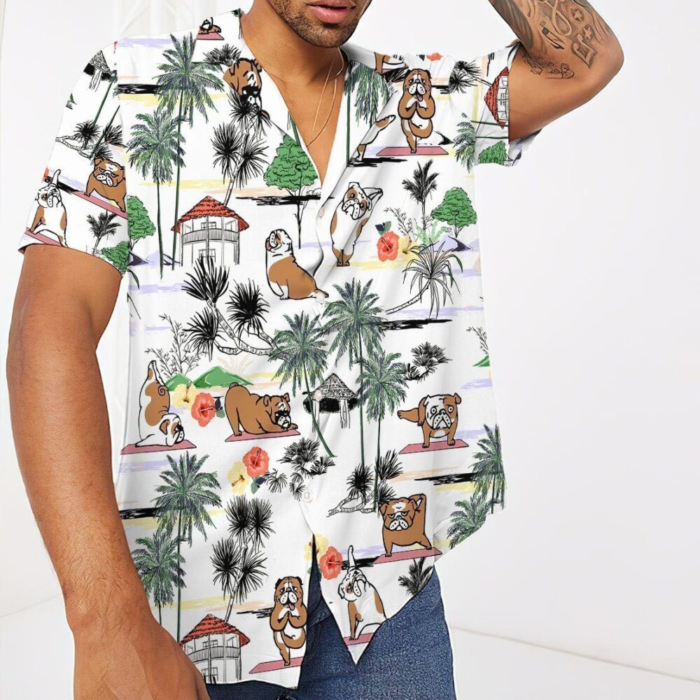 Bulldog Yoga Custom Hawaiian Shirts For Men And Women