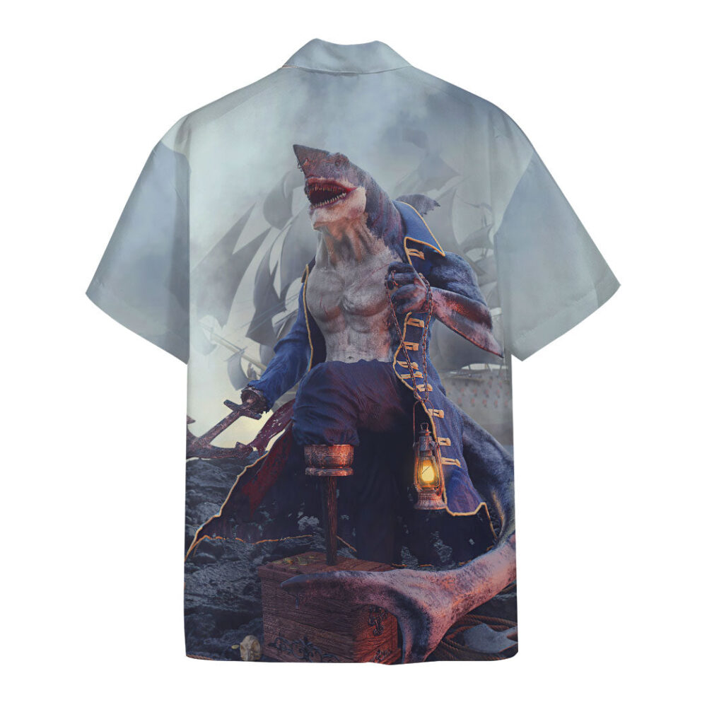 Captain Pirate Shark Custom Hawaii Shirt