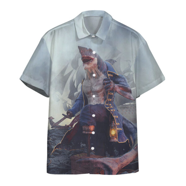 Captain Pirate Shark Custom Hawaii Shirt