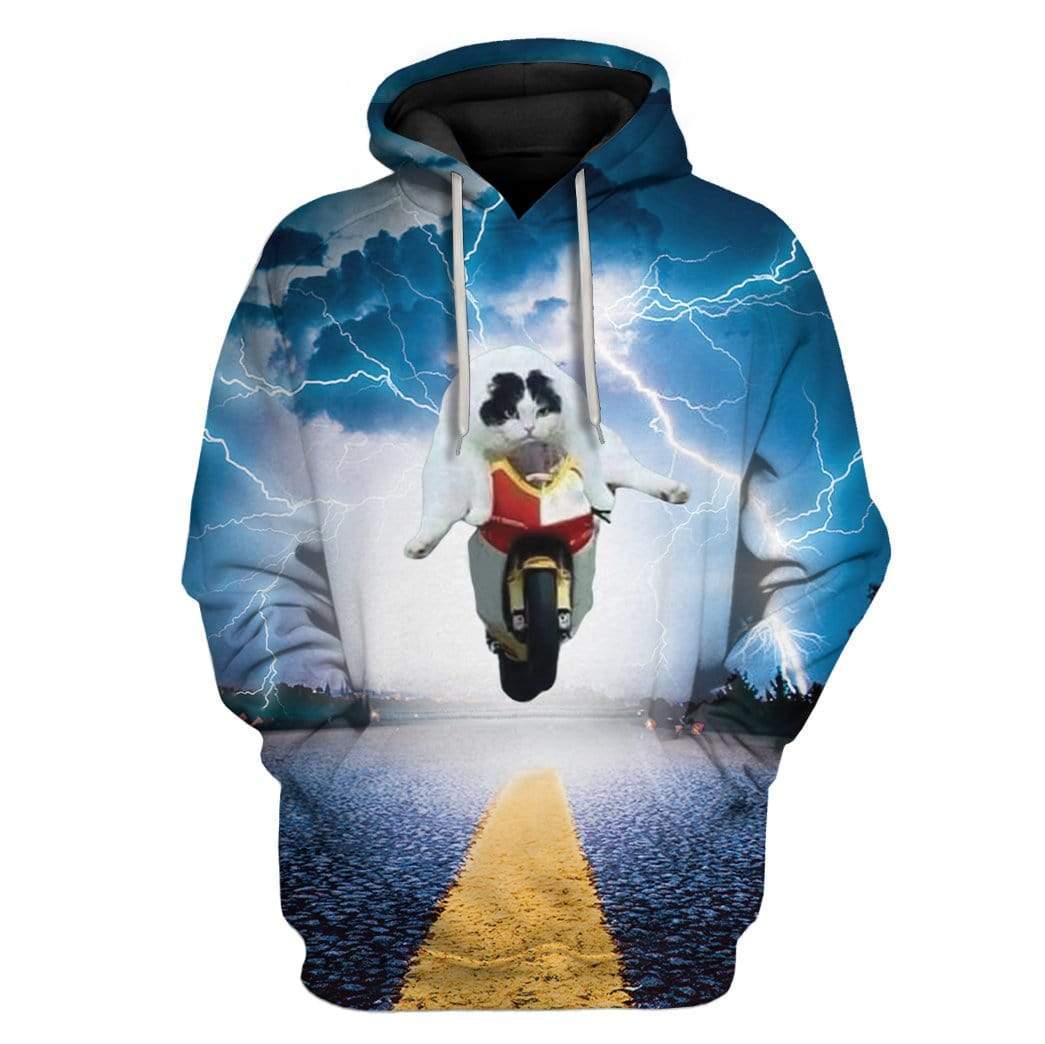 Cat Motorbike Racing Custom T-Shirts Hoodies Apparel