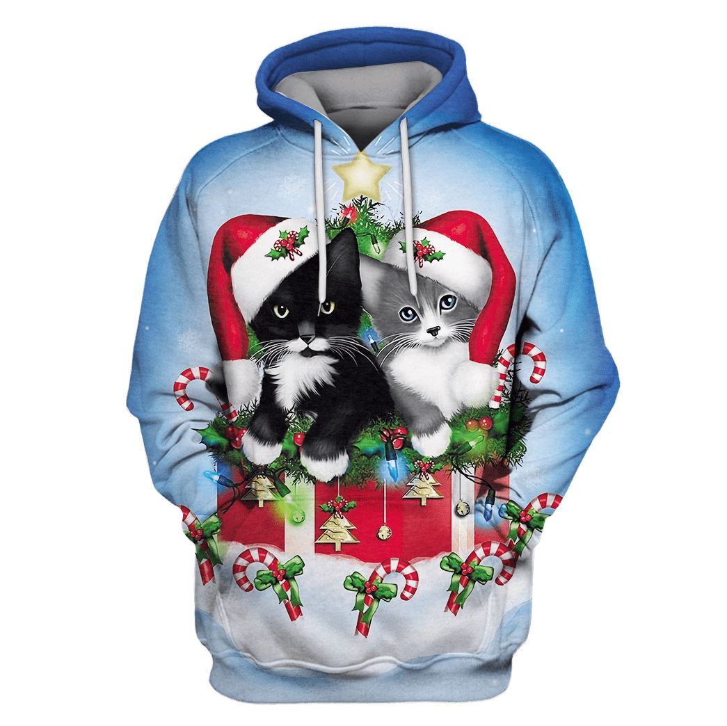 CATS MERRY CHRISTMAS Custom T-Shirt Hoodie Apparel