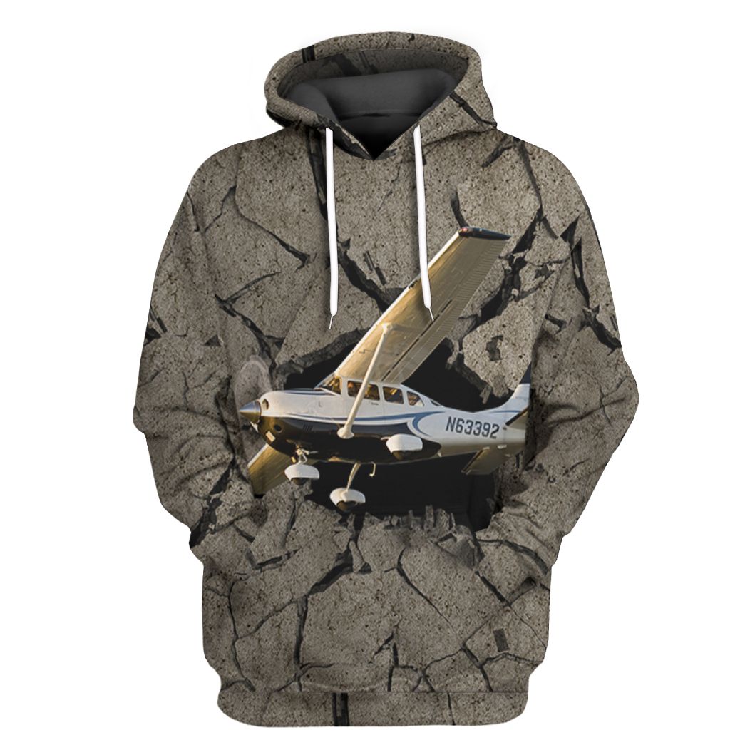 Cessna Flying Through Tshirt Hoodie Apparel