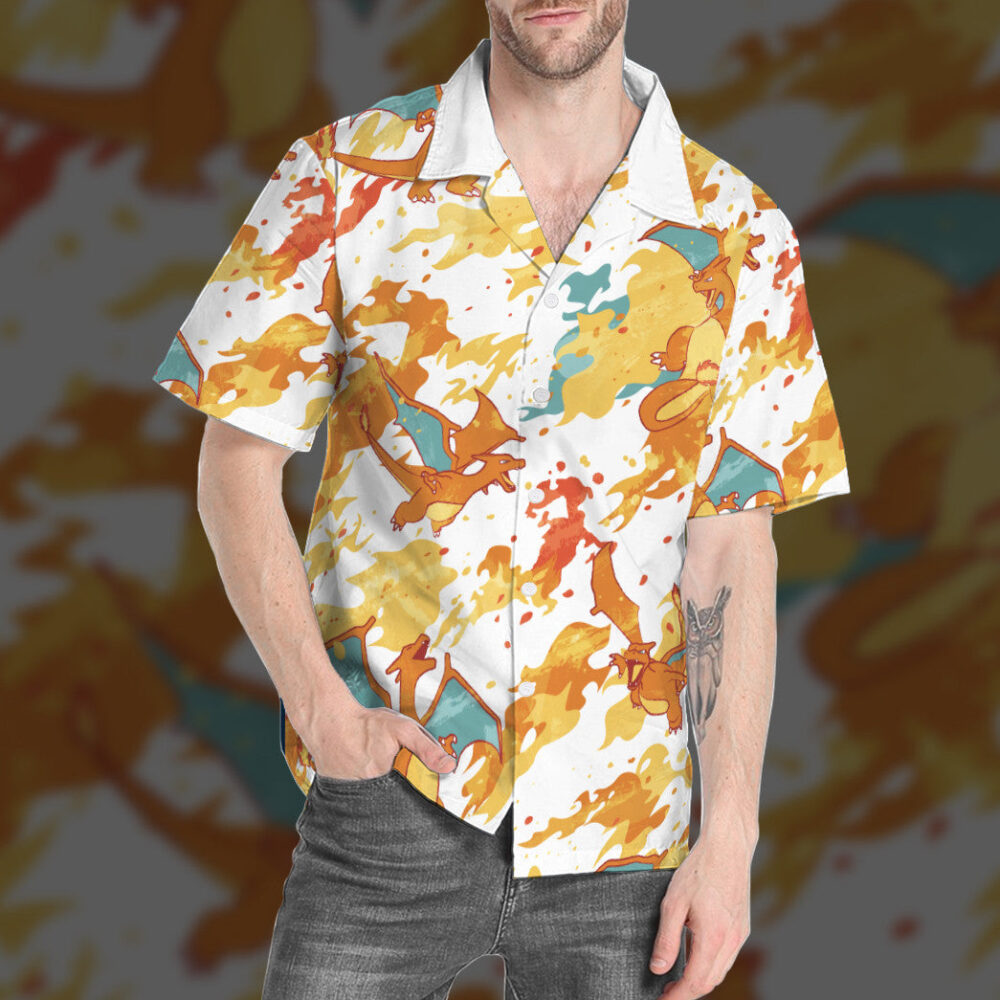 Charizard Pokémon X Hawaii Custom Hawaiian Shirt