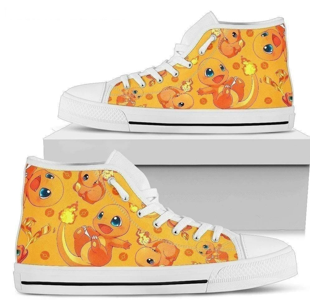 Charmander Shoes High Top For Poke Fan Gift Idea