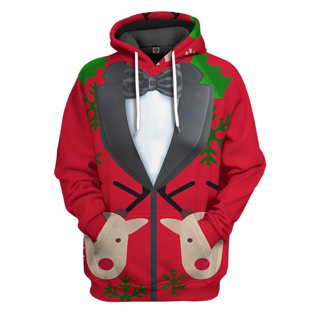 Christmas Faux Suit All Over Print T-Shirt Hoodie Fan Gifts Idea