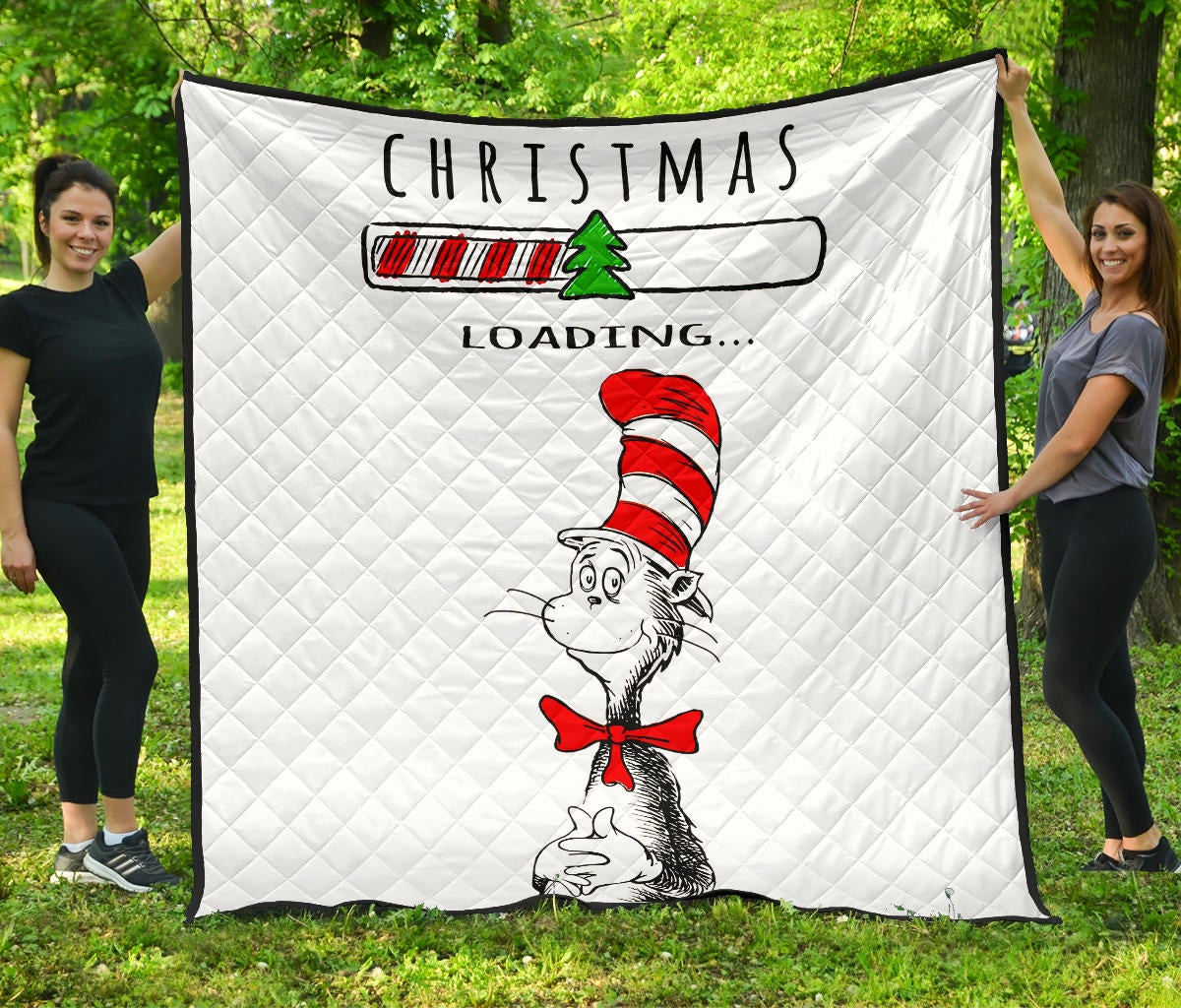 Dr. Seuss Cat Christmas Loading Quilt Blanket