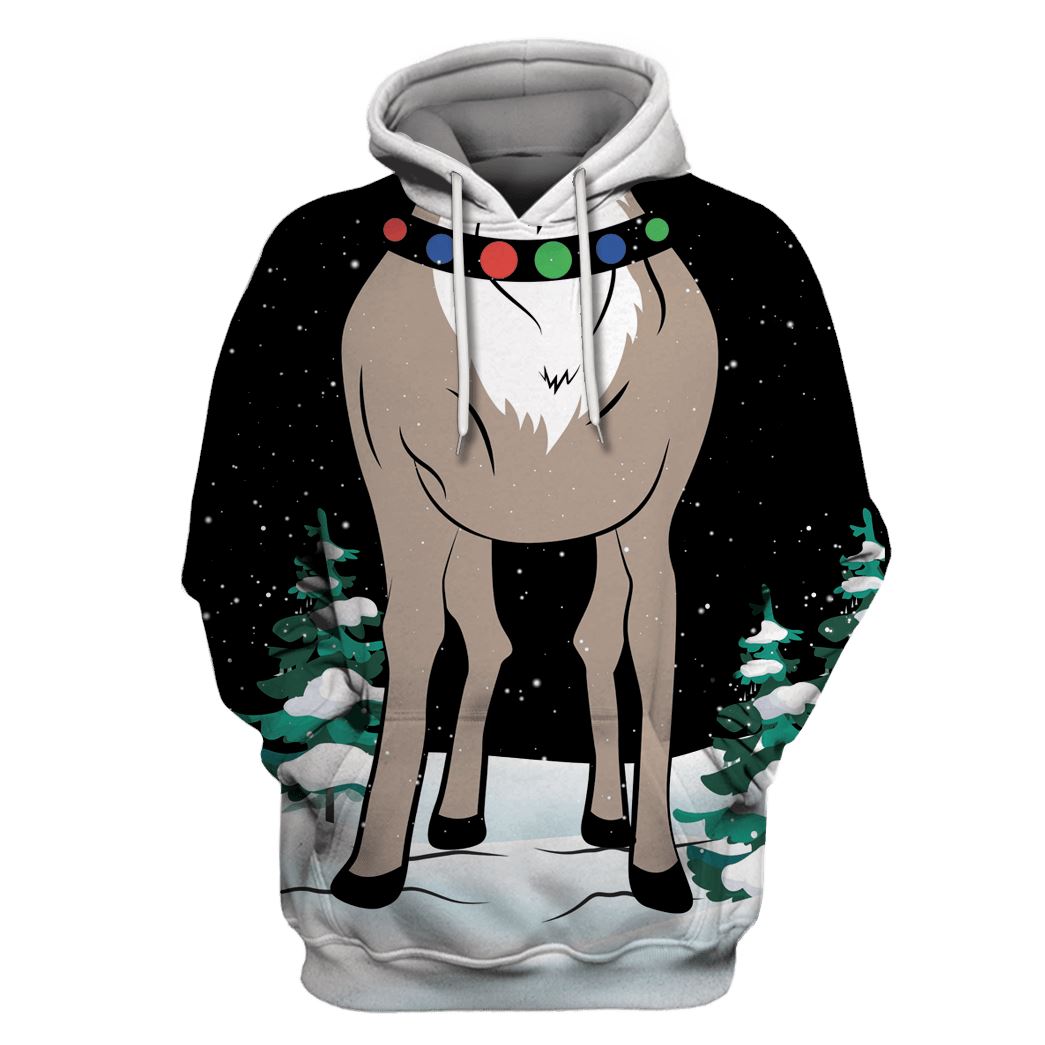 Christmas Reindeer Custom T-Shirt Hoodie Apparel