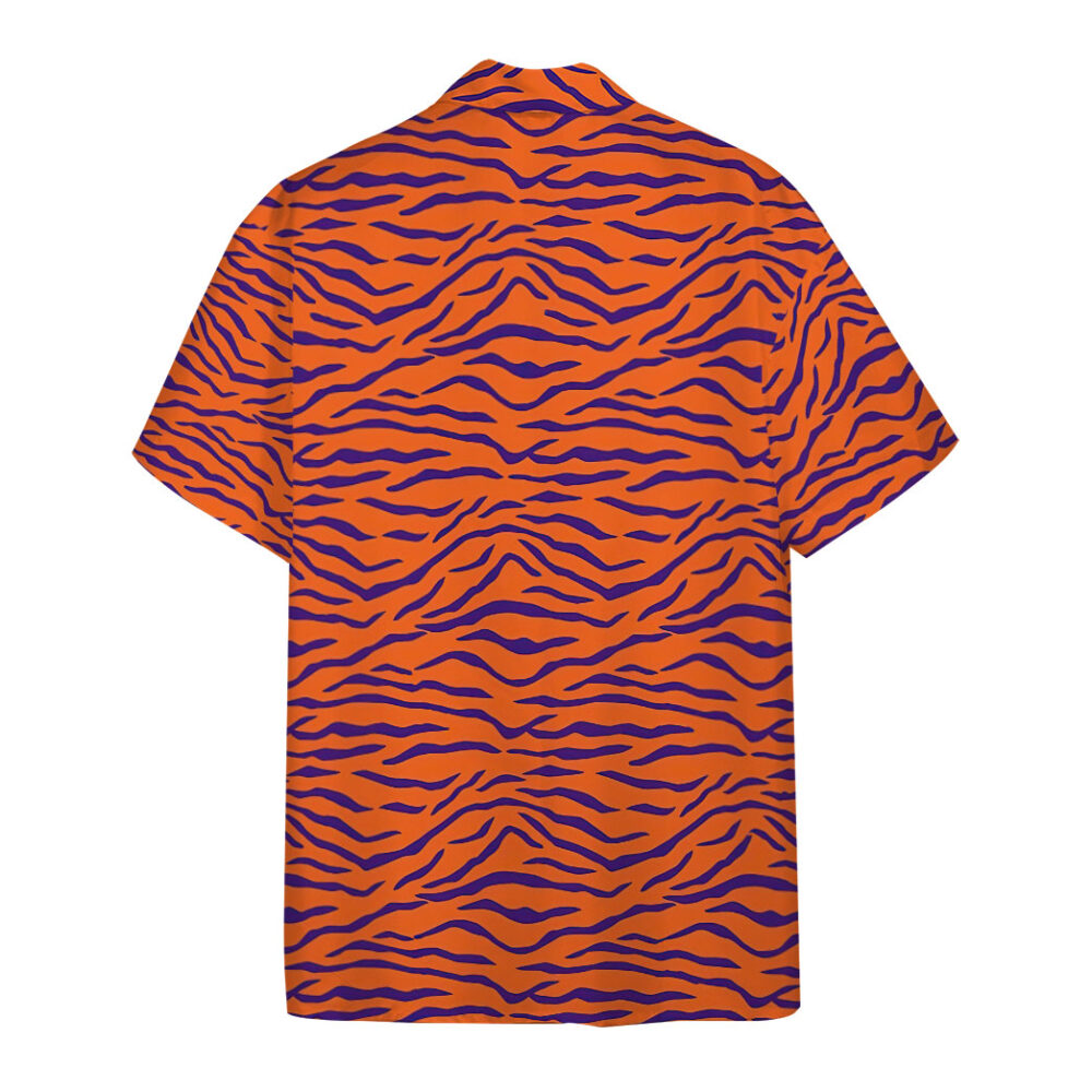 Clemson Tiger Stripe Custom Hawaii Shirt