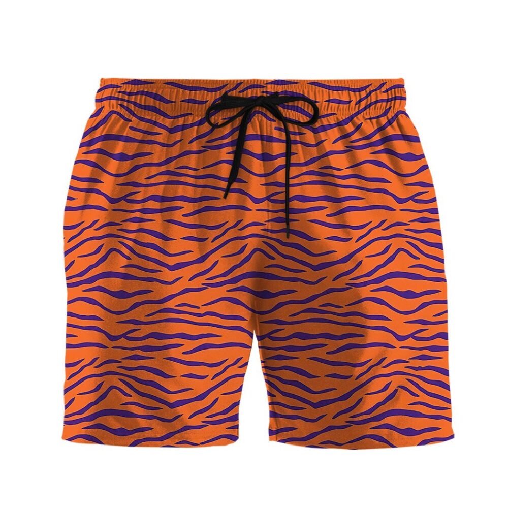 Clemson Tiger Stripe Custom Hawaii Shirt