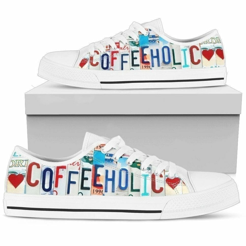 Coffeeholic Women Sneakers Low Top Shoes Coffee Lover