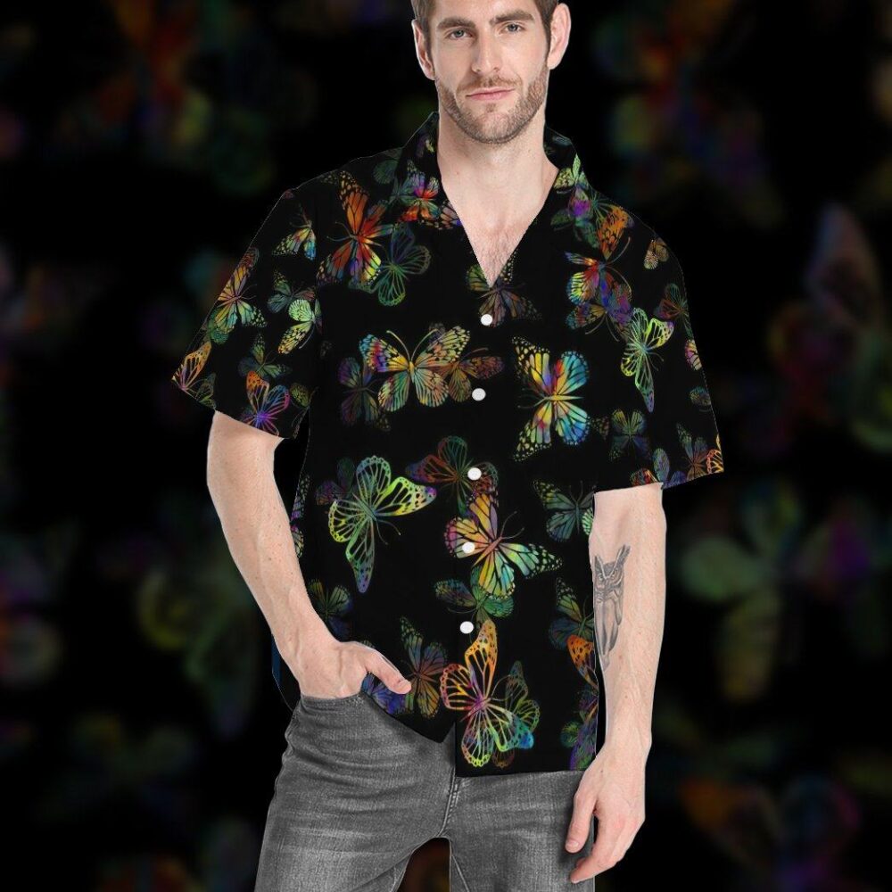 Colorful Butterflies Custom Hawaii Shirt