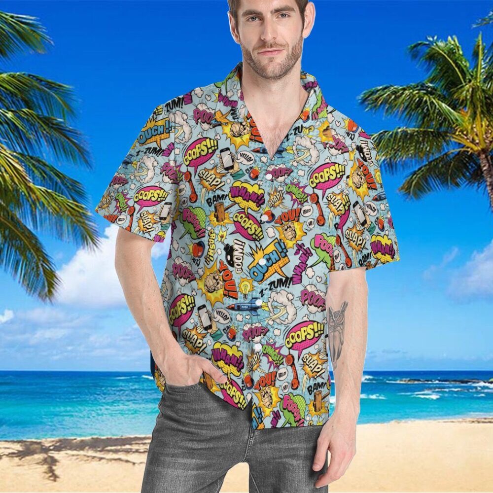 Comic Words Custom Hawaii Shirt