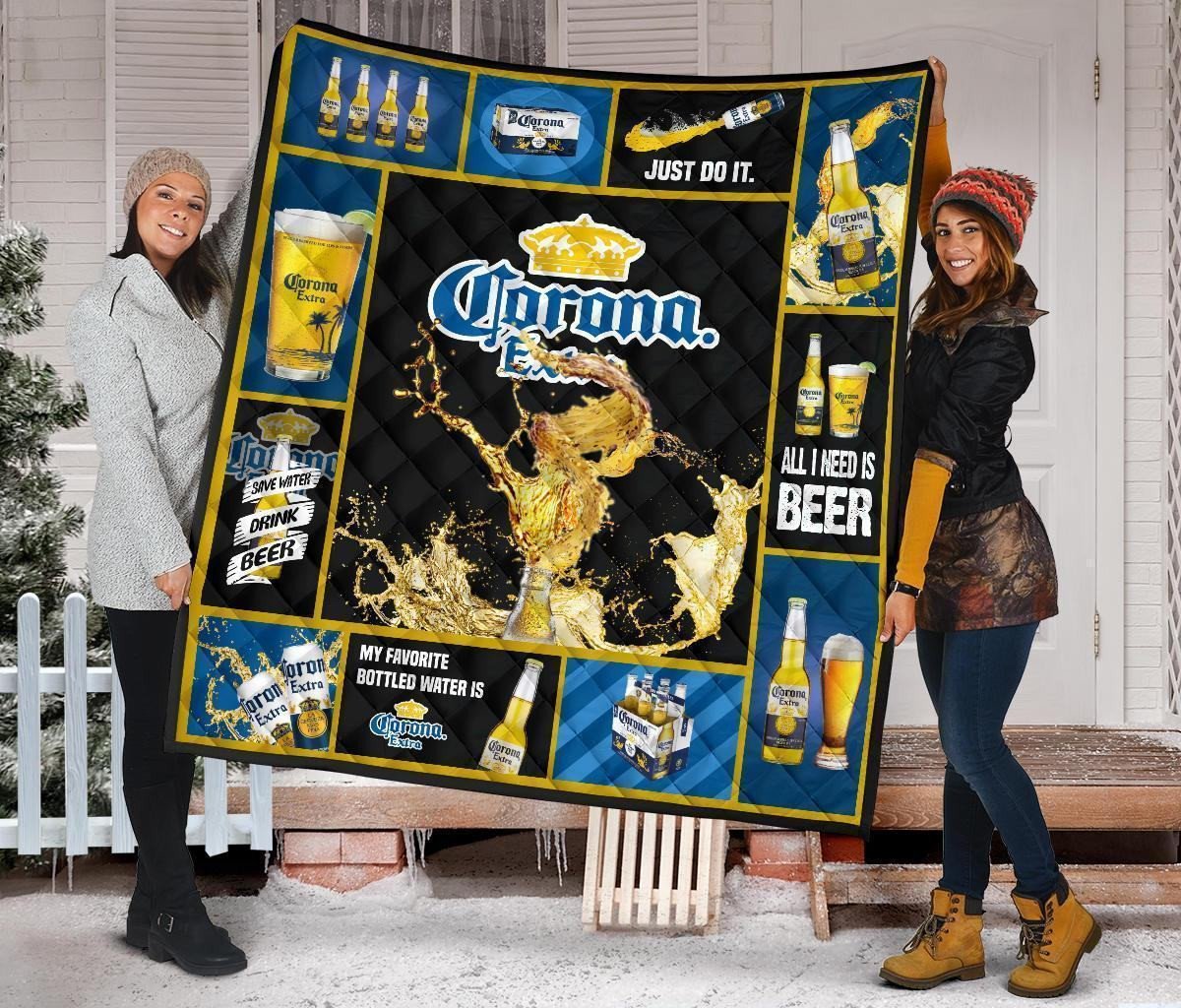 Corona Extra Quilt Blanket All I Need Beer Lover Gift