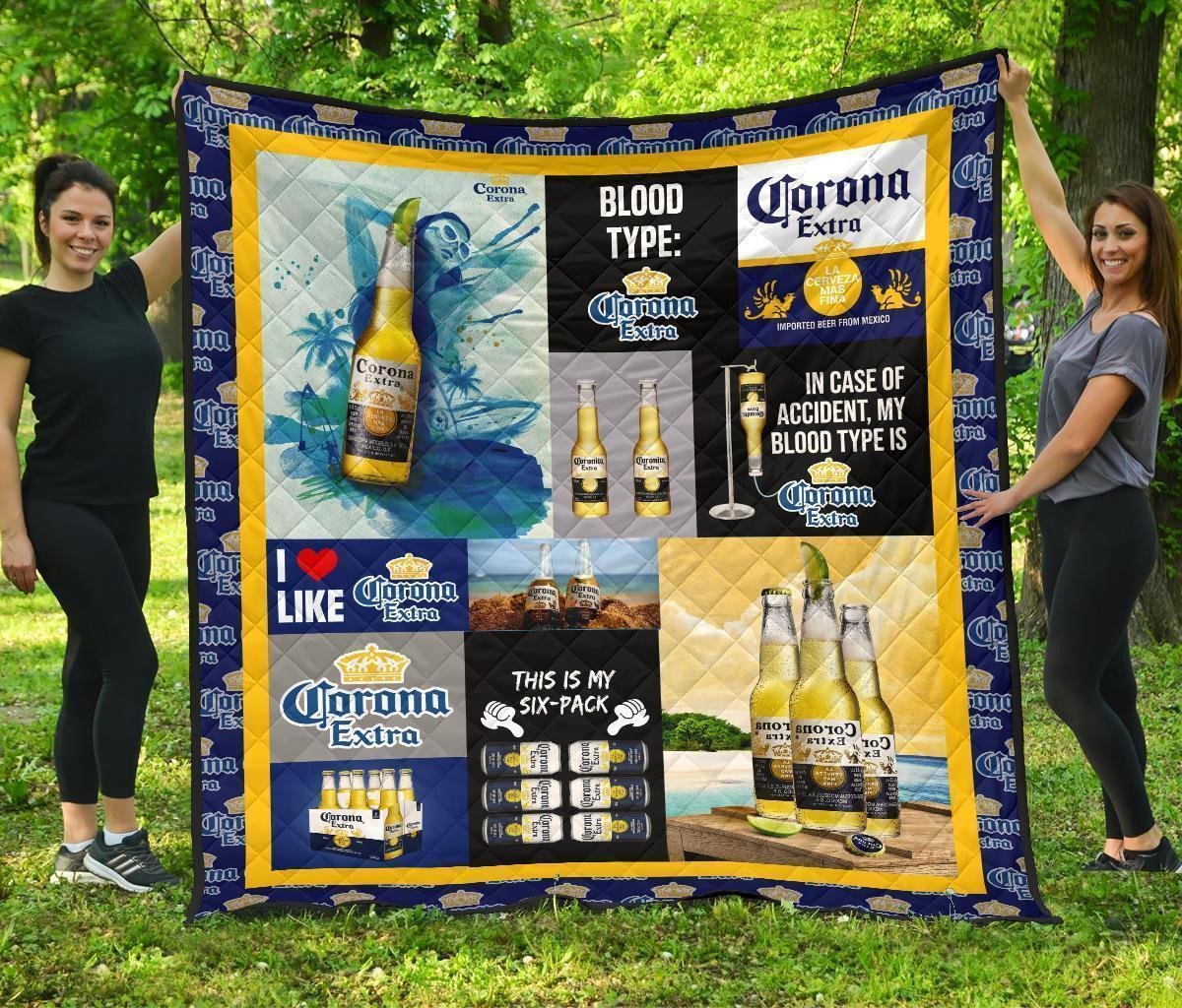 Corona Extra Quilt Blanket Funny Gift For Beer Lover