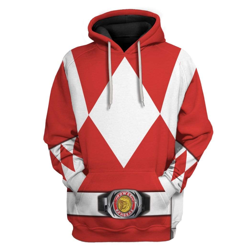 Cosplay Red MIGHTY MORPHIN Power Ranger Custom T-Shirts Hoodies Apparel